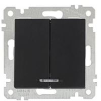 RİTA MEK TUŞ IŞIKLI KOMÜTATÖR(VİDALI) SİYAH 1